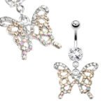 Sparkling Butterfly Belly Button Ring