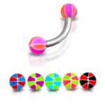 Summer Stripes UV Eyebrow Ring