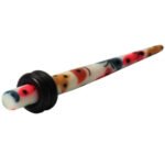 8 Gauge Colorful Butterfly Straight Ear Taper