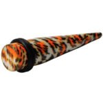 1/2" Gauge Cheetah Print Straight Ear Taper