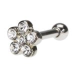 Gem Flower Tragus Earring