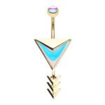 Golden Arrow Belly Ring