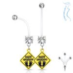 Clear Baby On Board Pregnancy Belly Ring