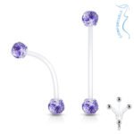 Blue Pregnancy Glitter Ball Belly Ring