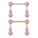 14G Straight Barbells Surgical Steel Nipple rings Piercing Jewelry