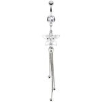 Long Layered Flower Belly Ring