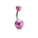 Metallic Belly Ring Purple