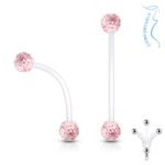 Red Pregnancy Glitter Ball Belly Ring