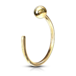 14 Kt Gold Nose Hoop Ring - 20GA