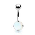 Argenon Flourite Semi Precious Stone Belly Ring