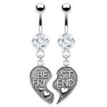 Clear Best Friends Belly Rings