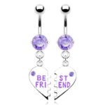 Best Friends Belly Rings - Purple