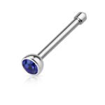 Blue Nose Bone CZ Nose Ring