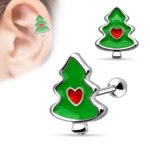 Christmas Tree with Heart Cartilage Silver