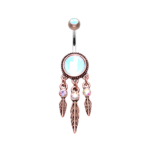 Antique Dreamcatcher Belly Ring - Copper