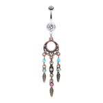Vintage Style Dream Catcher Belly Ring