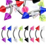 UV Spike Eyebrow Rings