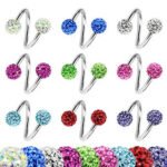 Ferido Crystal Ball Twist Ring