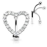 Heart Shield Belly Button Ring
