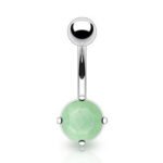 Jade Semi Precious Stone Belly Ring