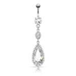 Large Teardrop Chandelier Belly Ring