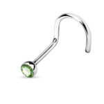 Green Single Gem Nose Screw