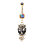 Golden Owl Belly Ring