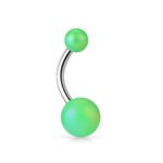 Green Matte Finish Belly Ring