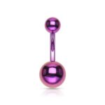 Titanium Belly Ring-Purple