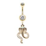 Gold Plated Snake Belly Ring