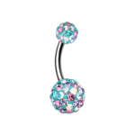 Teal Sprinkles Belly Ring