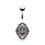 Vintage Style Brooch Belly Ring