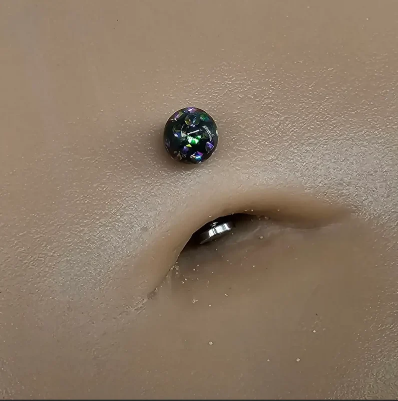 FUNLMO 14g Belly Button Rings Titanium Belly Navel Ring