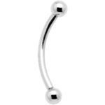16 Gauge 1/2 Grade 23 Titanium 3mm Internally Threaded Curved Barbell