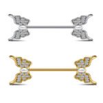 Nipple Rings Straight Barbells Stainless Steel Nipplerings 14g 14mm