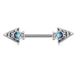 Nipple Rings Straight Barbells Surgical Steel Nipplerings Piercing Jewelry 14G Arrow shape