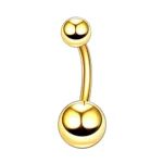 Golden Titanium Belly Ring